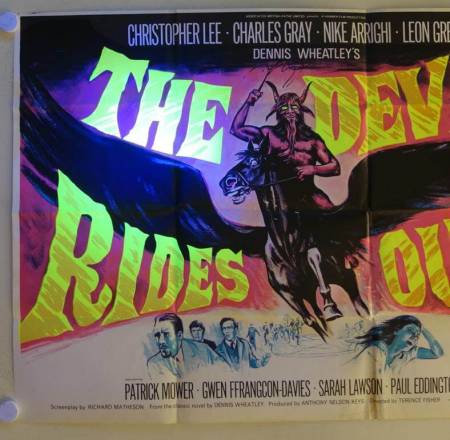 The Devil Rides Out original release british quad movie poster